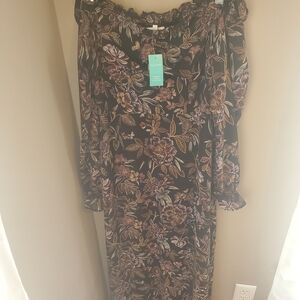Maurices Floral Maxi Dress - Black and Purple